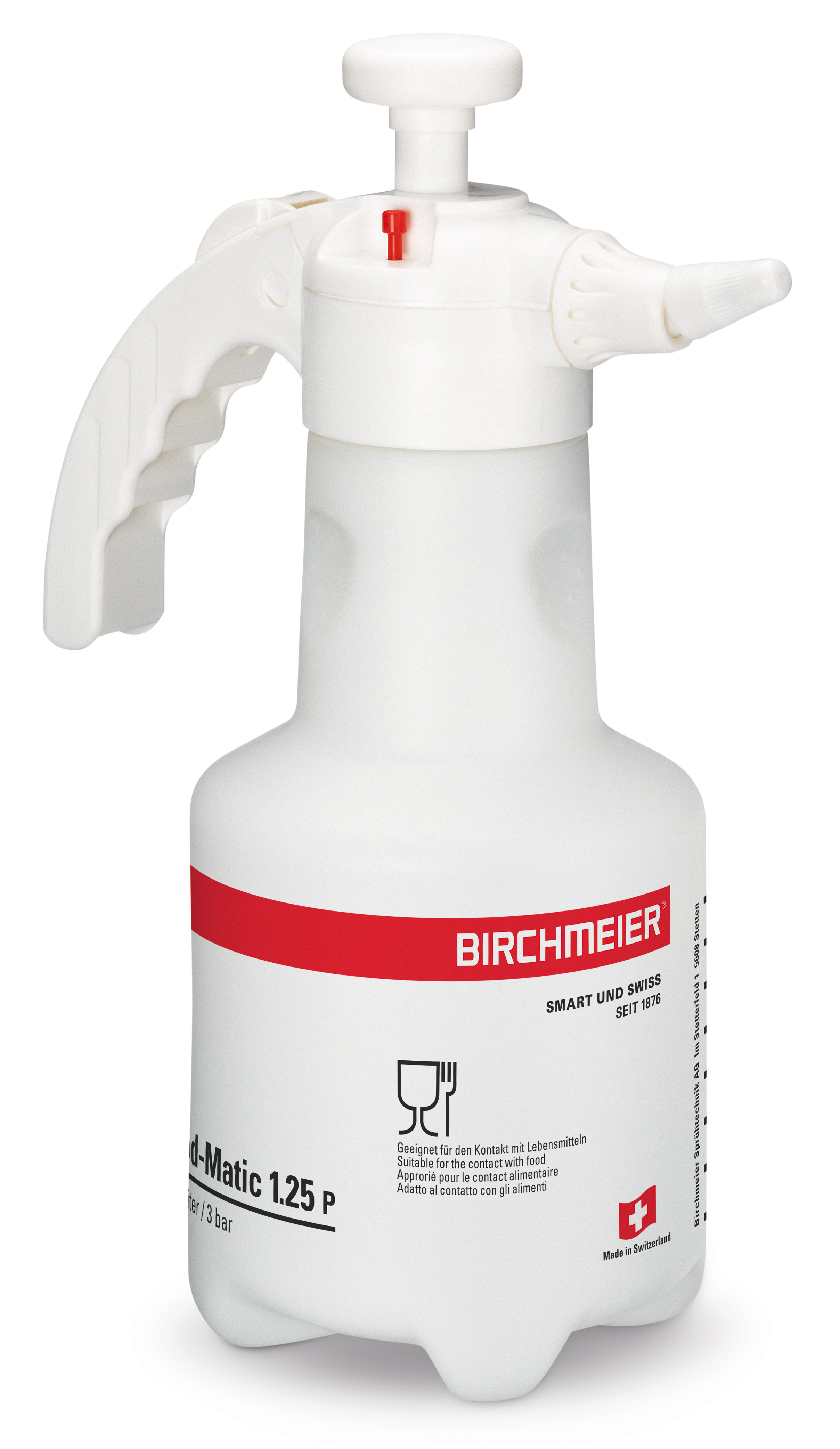 Opryskiwacz ciśnieniowy Food-Matic 1.25 P do kontaktu z żywnością Opryskiwacz ciśnieniowy, przeznaczony do kontaktu z żywnością, dysza regulowana, Food-Matic 1.25 P firmy Birchmeier